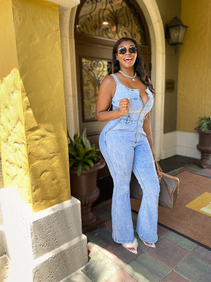 Tall Denim Jumpsuit