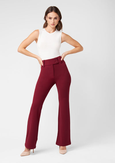 Tall Stanton Flare Pants - Burgundy