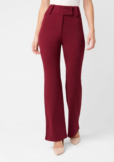 Tall Stanton Flare Pants - Burgundy