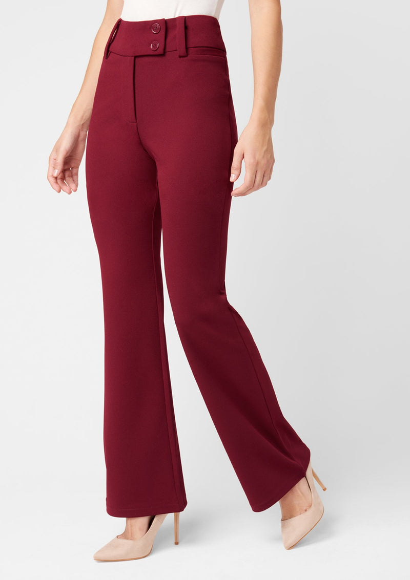 Tall Stanton Flare Pants - Burgundy