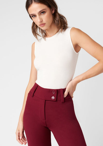 Tall Stanton Flare Pants - Burgundy