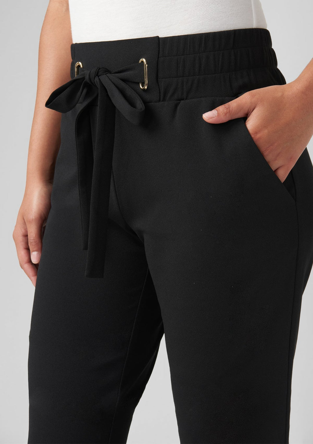 Tall Tianna Tie Waist Crepe Joggers