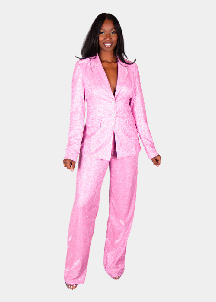 Supernova Glitter Blazer - Pink