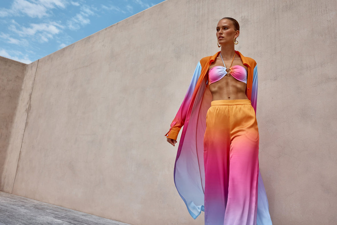 Height of Horizon Bandeau Top in Orange Ombre