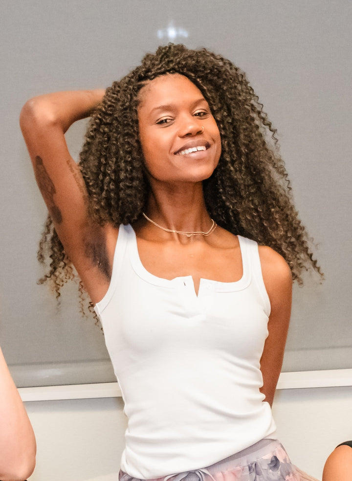 Tall Henley Tank Top - White