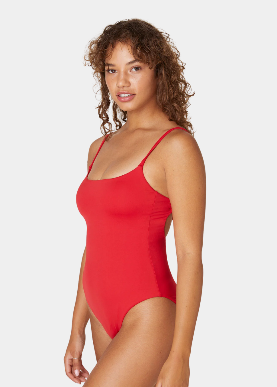 The Jetties One Piece - Flat - Cherry Red - Long Torso