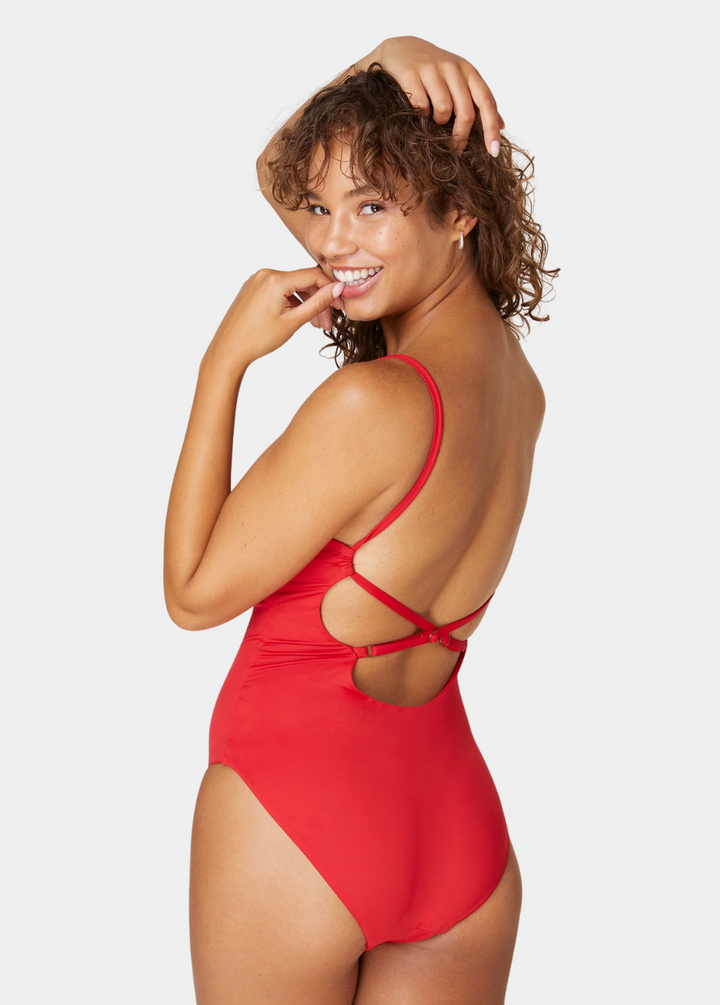 The Jetties One Piece - Flat - Cherry Red - Long Torso