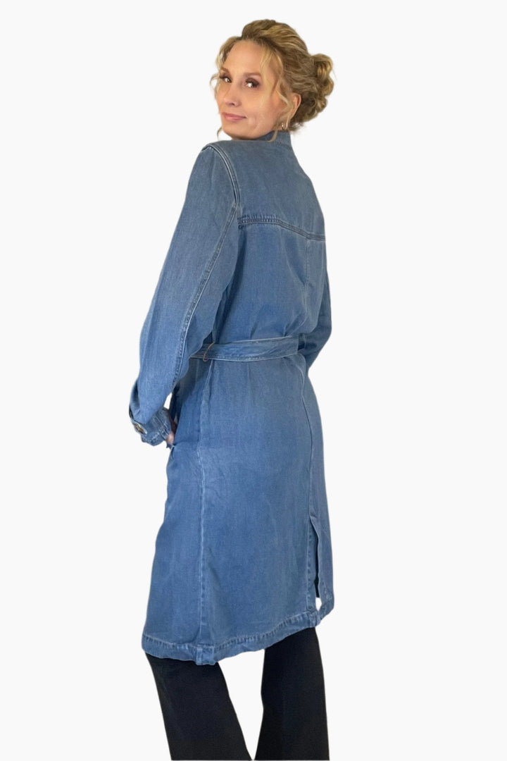 Tall Denim Trench Coat