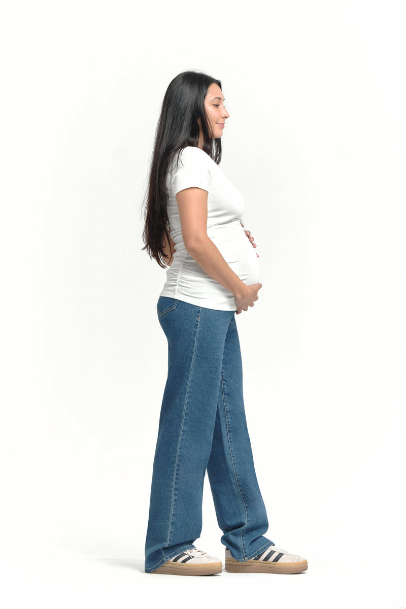 Maternity 34" Baggy Straight Leg Jean in Iman