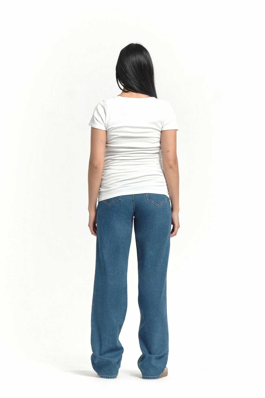 Maternity 34" Baggy Straight Leg Jean in Iman