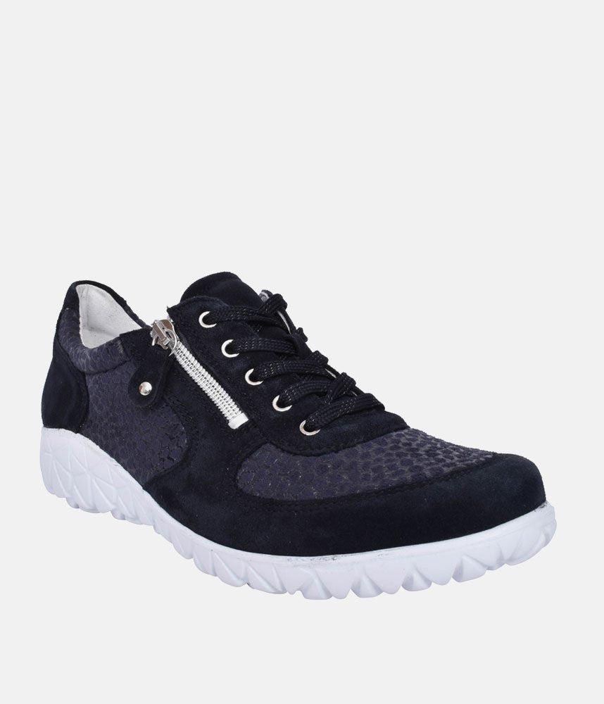 Waldlaufer Sporty Navy Blue Trainers