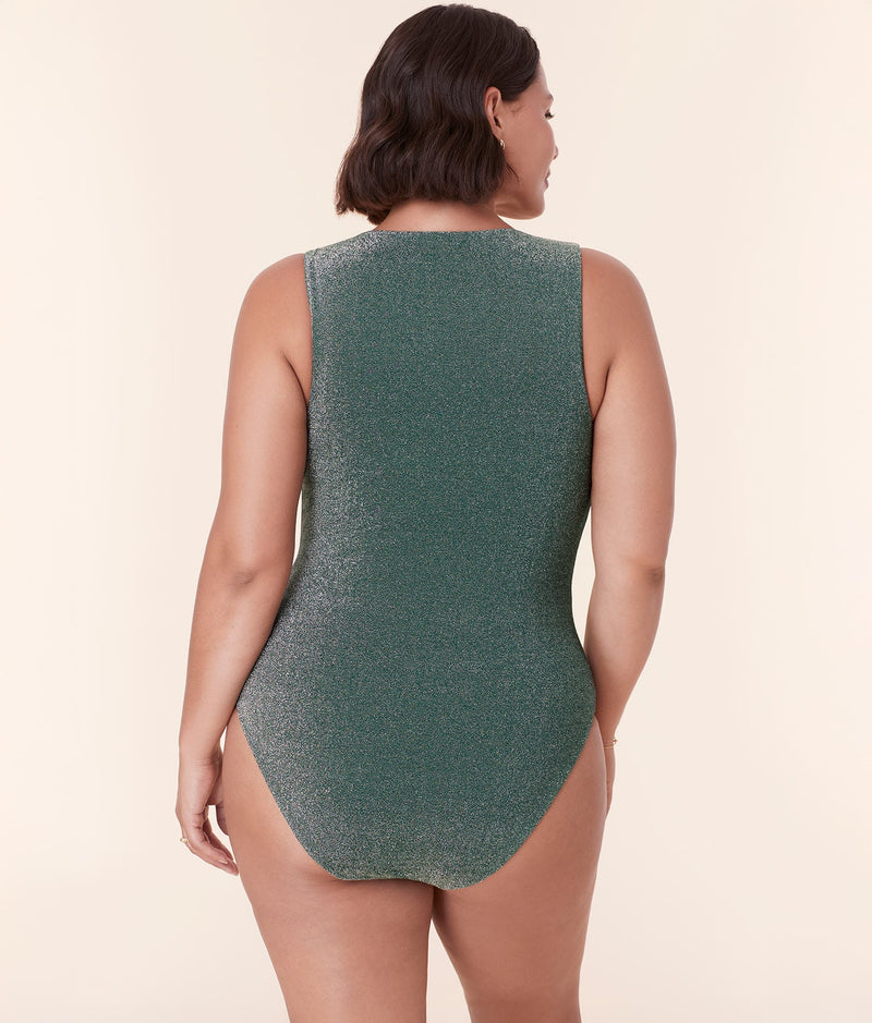 The Malibu One Piece - Glitter - Cascade - Long Torso