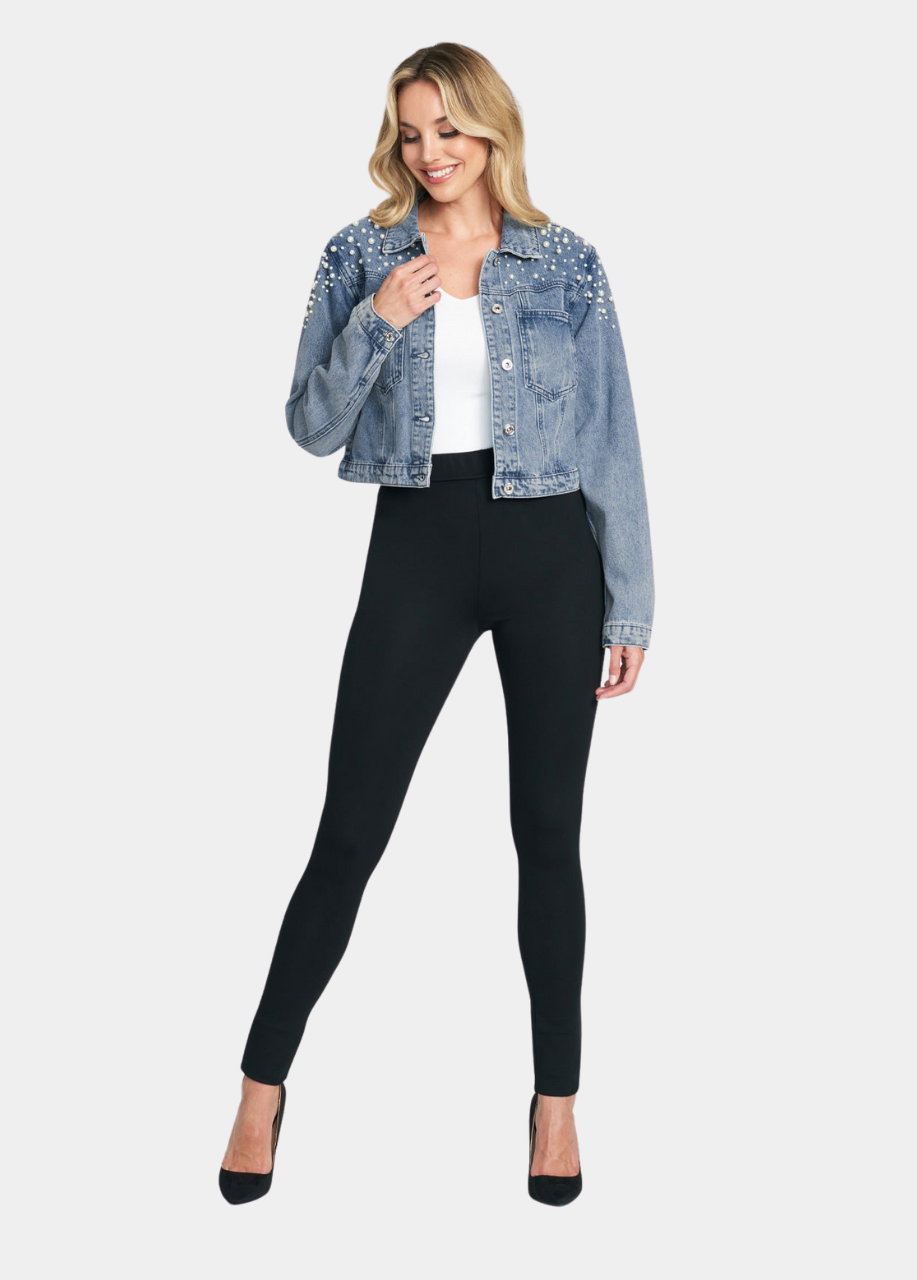 Tall Ava Embellished Denim Jacket