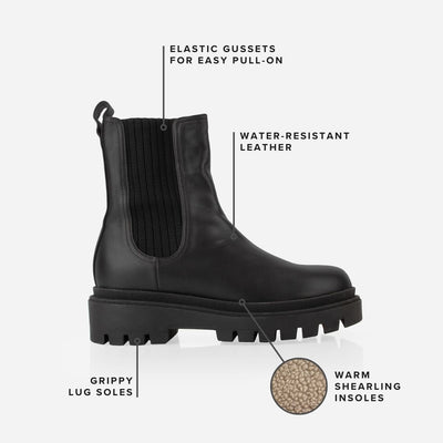 The Alpine Chelsea Boot Black