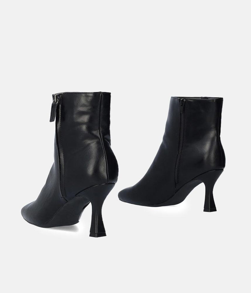 Stylish Black High Heel Ankle Boots