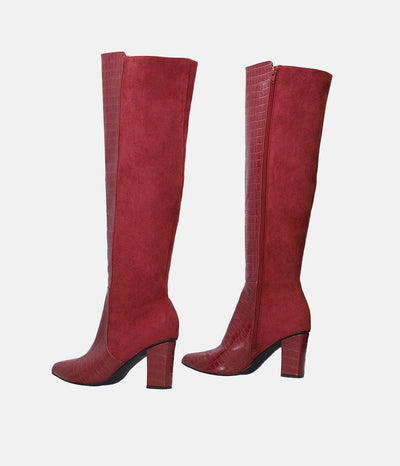 Gorgeous Burgundy Knee-high Boots