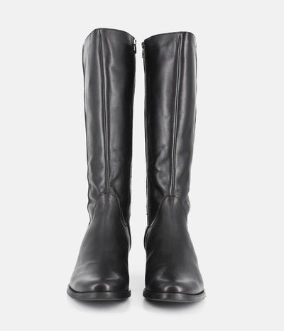 Bioeco Premium Black Leather Long Boots