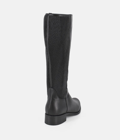 Bioeco Premium Black Leather Long Boots