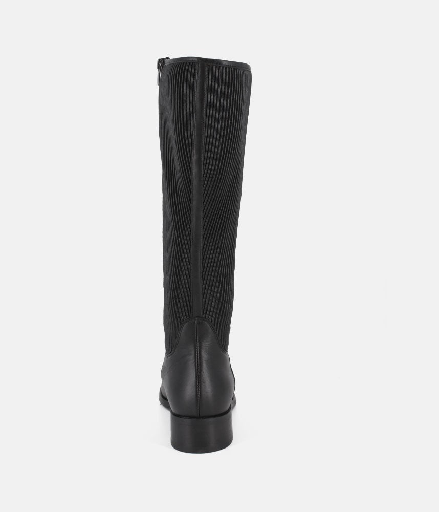 Bioeco Premium Black Leather Long Boots