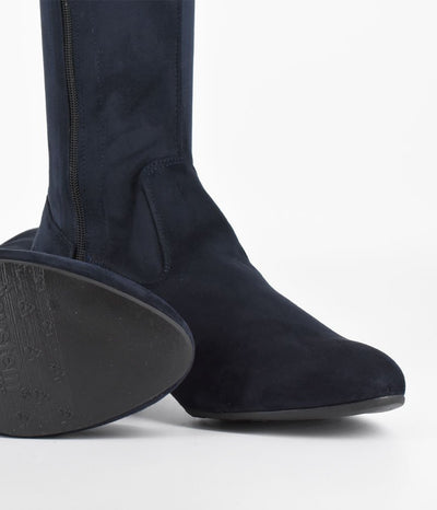 Bioeco Plush Navy Suede Long Boots