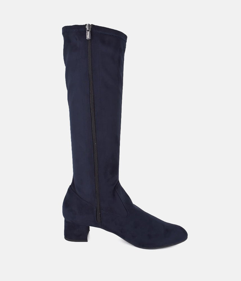 Bioeco Plush Navy Suede Long Boots