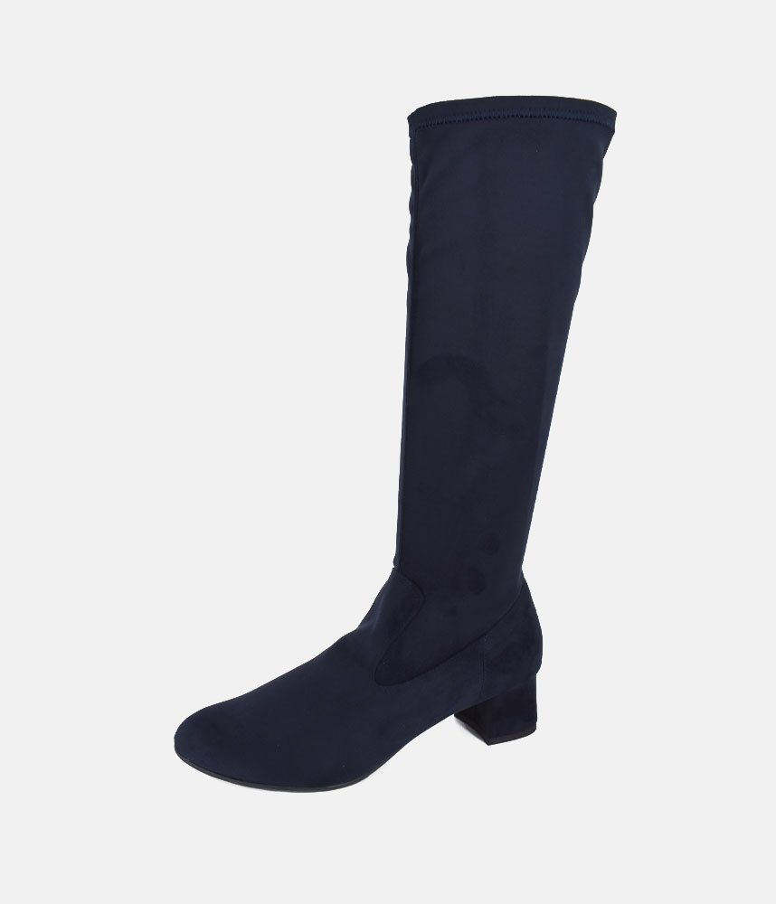 Bioeco Plush Navy Suede Long Boots