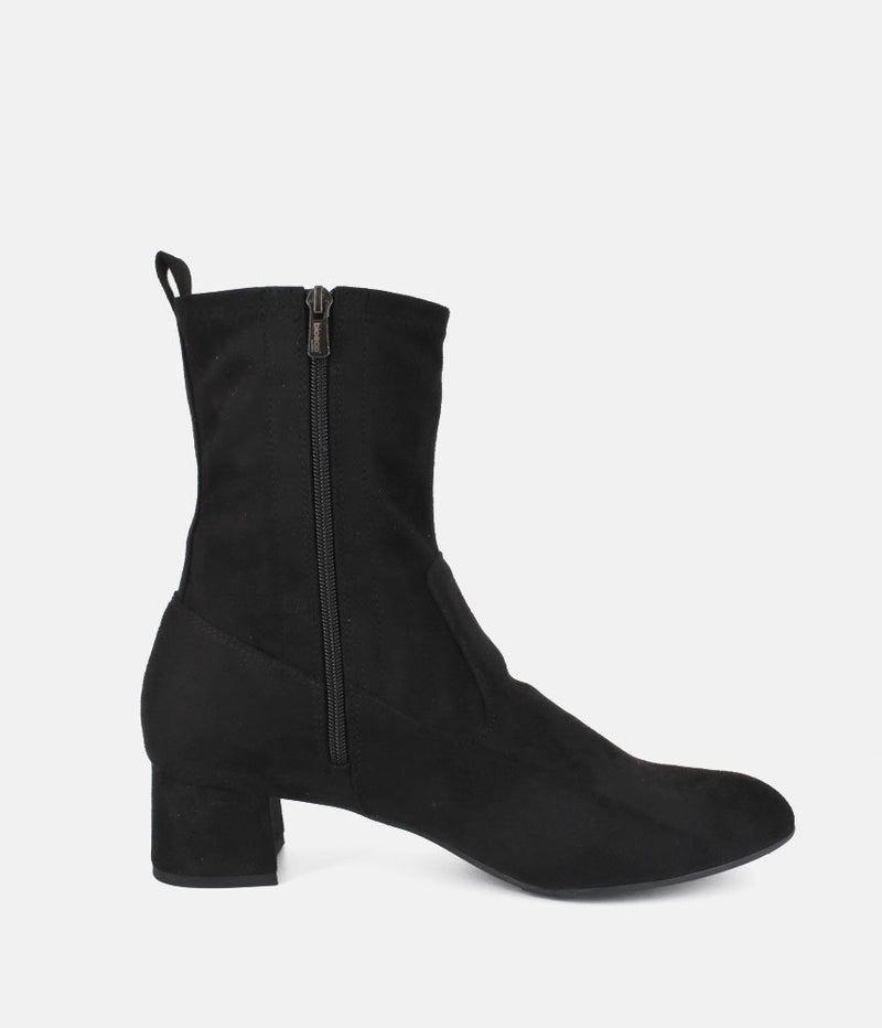 Bioeco Plush Black Suede Ankle Boots