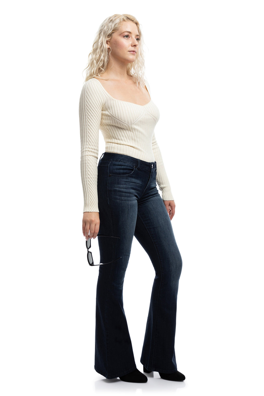 34" Vintage Mid Rise Flare Jean in Giovanna