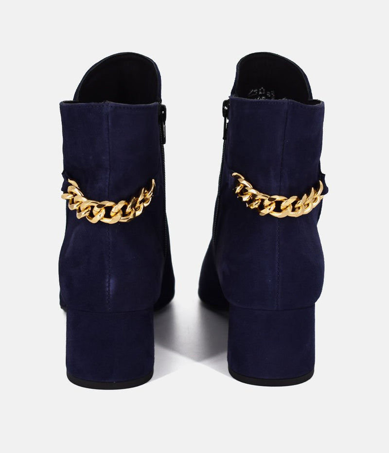 Cinderella Shoes Chic Navy Suede Ankle Boots