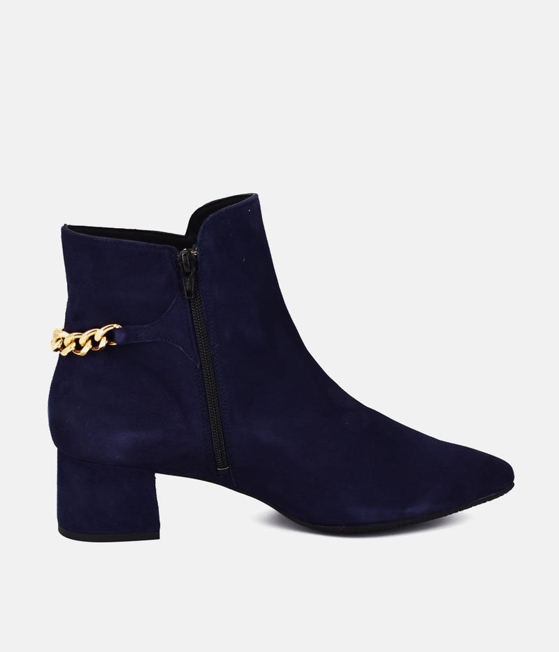 Cinderella Shoes Chic Navy Suede Ankle Boots