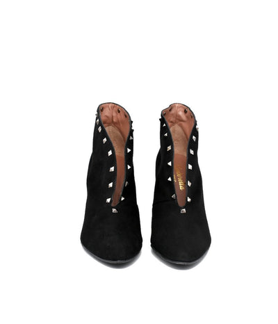 Gorgeous Black Suede Curvy Sky High Shoe Boot