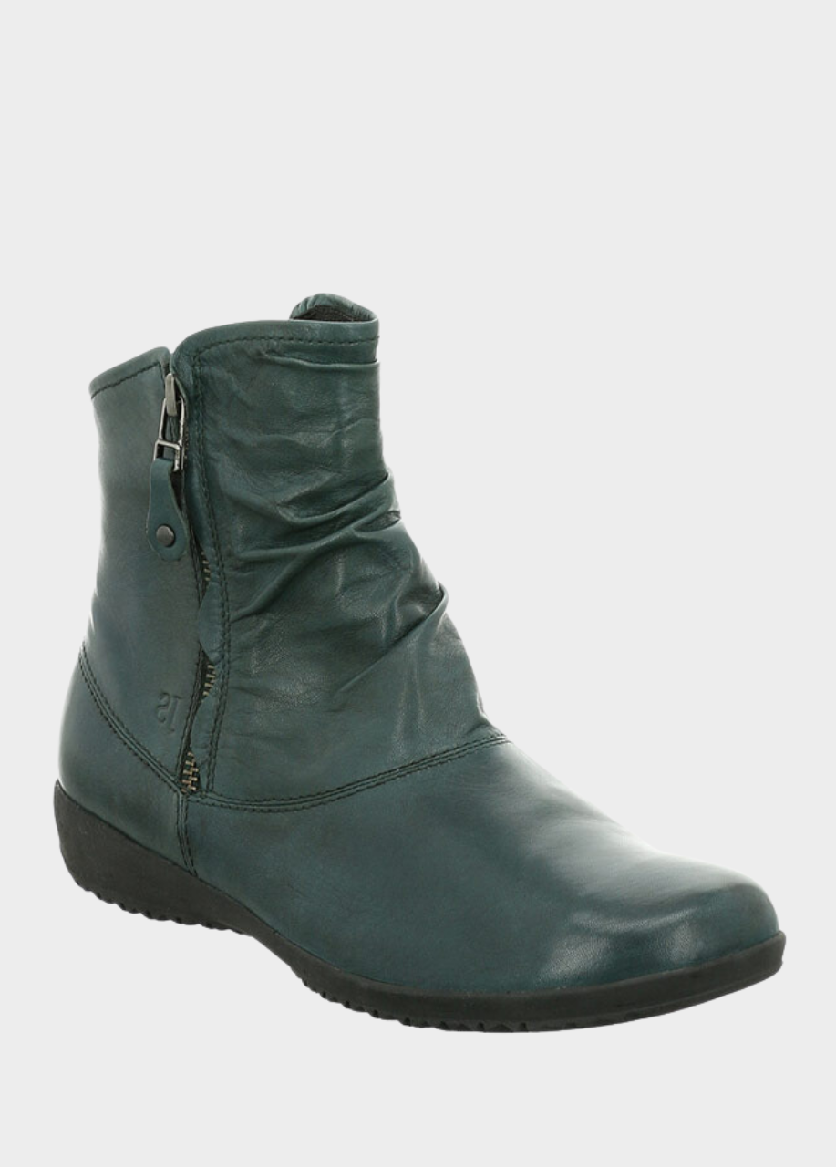 Josef Seibel Stylish Petrol Blue Leather Slouch Boots