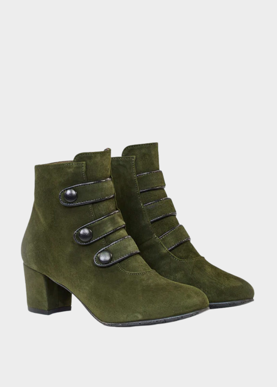 Brenda Zaro Stylish Velour Ankle Boots