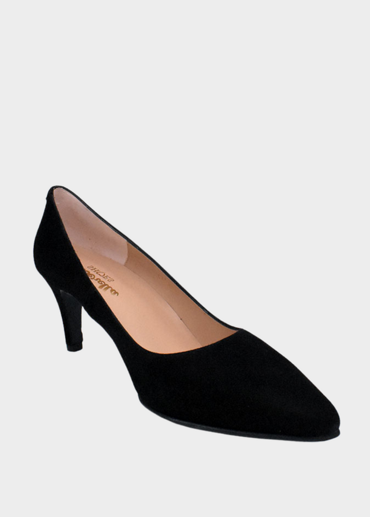 Cinderella Shoes Classic Black Suede Stiletto Heel