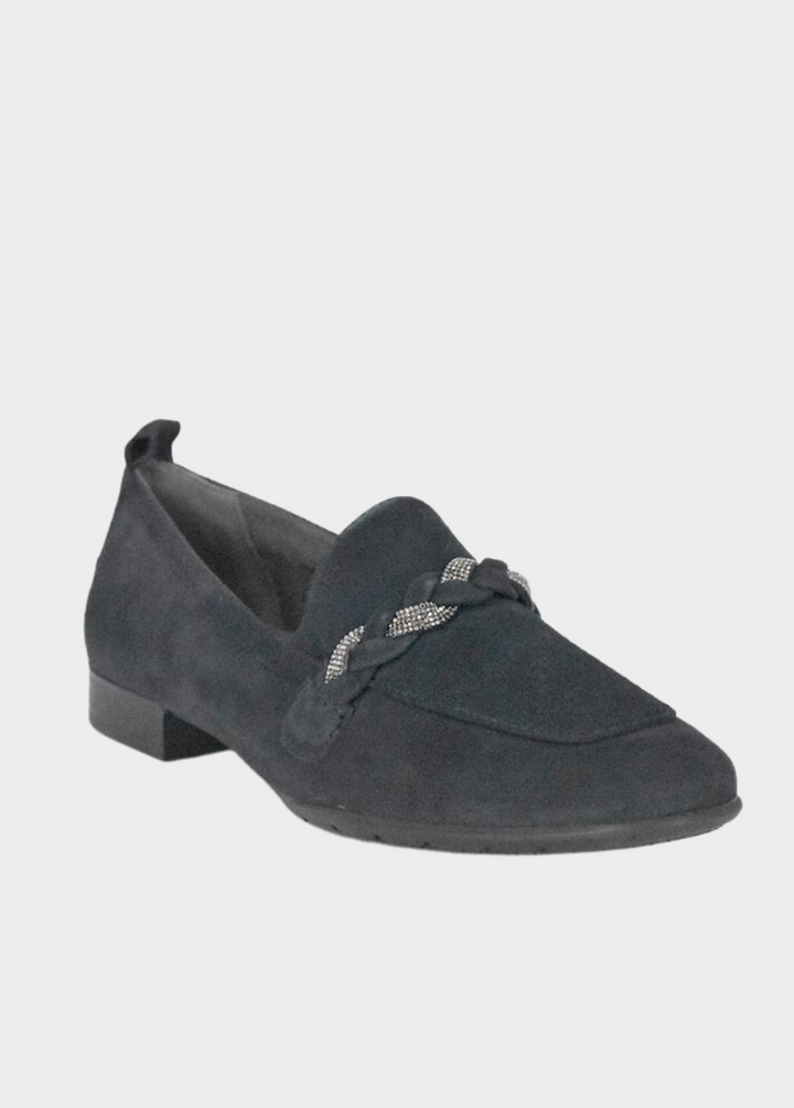 Tamaris Beautiful Navy Suede Loafers