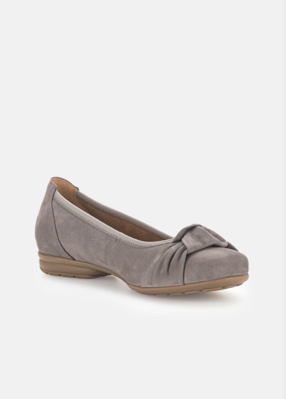 Gabor Plush Grey Knot Slip On Shoe