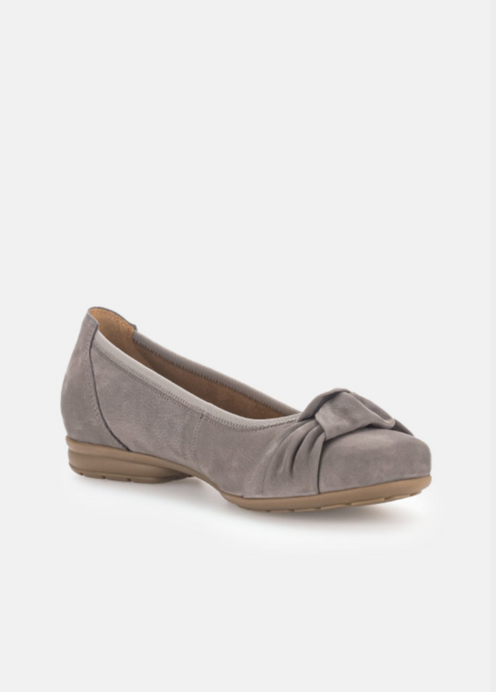 Gabor Plush Grey Knot Slip On Shoe