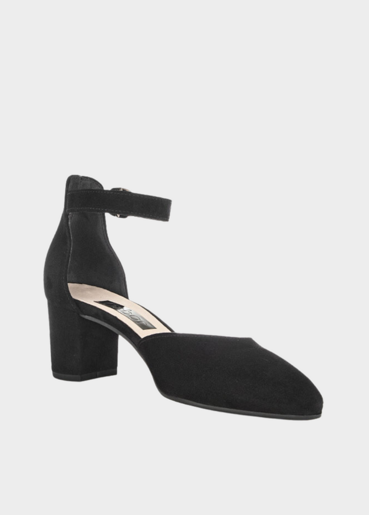 Gabor Fashionable Black Ankle Strap Heels