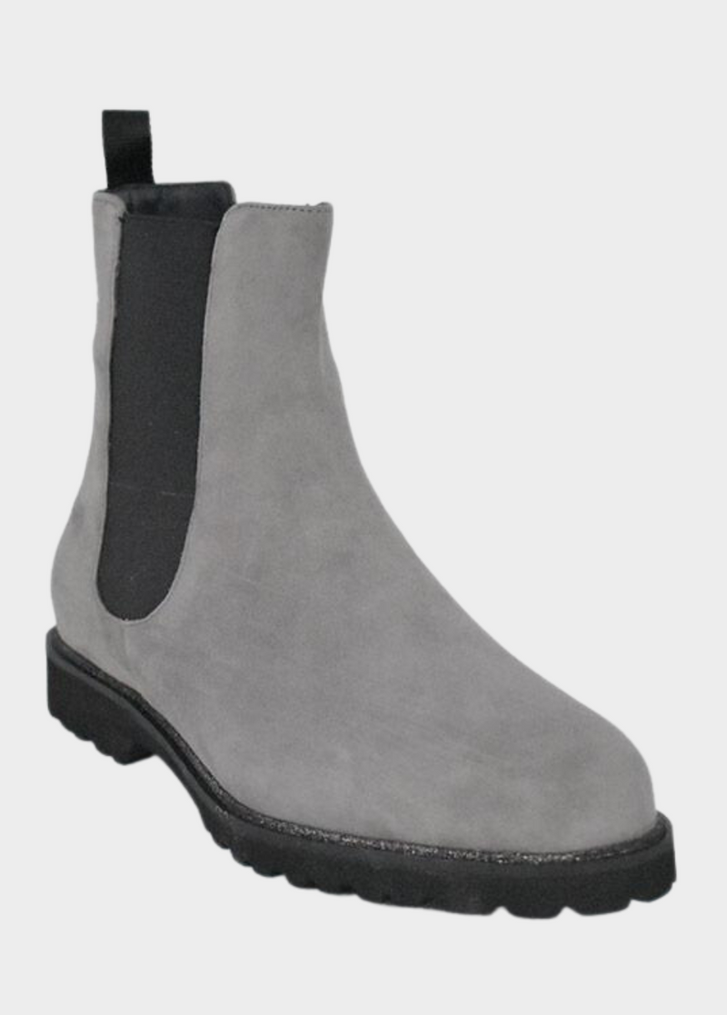 Sioux Premium Light Grey Suede Ankle Boots