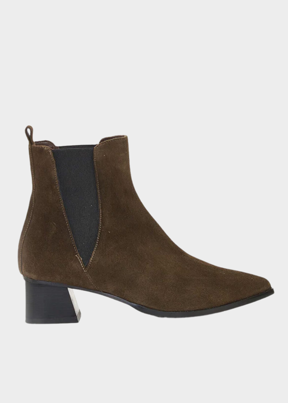 Premium Brown Suede Ankle Boots