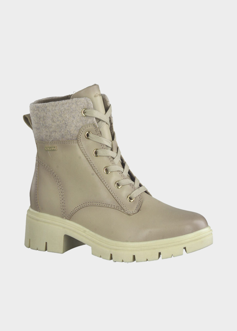 Tamaris Fashionable Ivory Ankle Boots