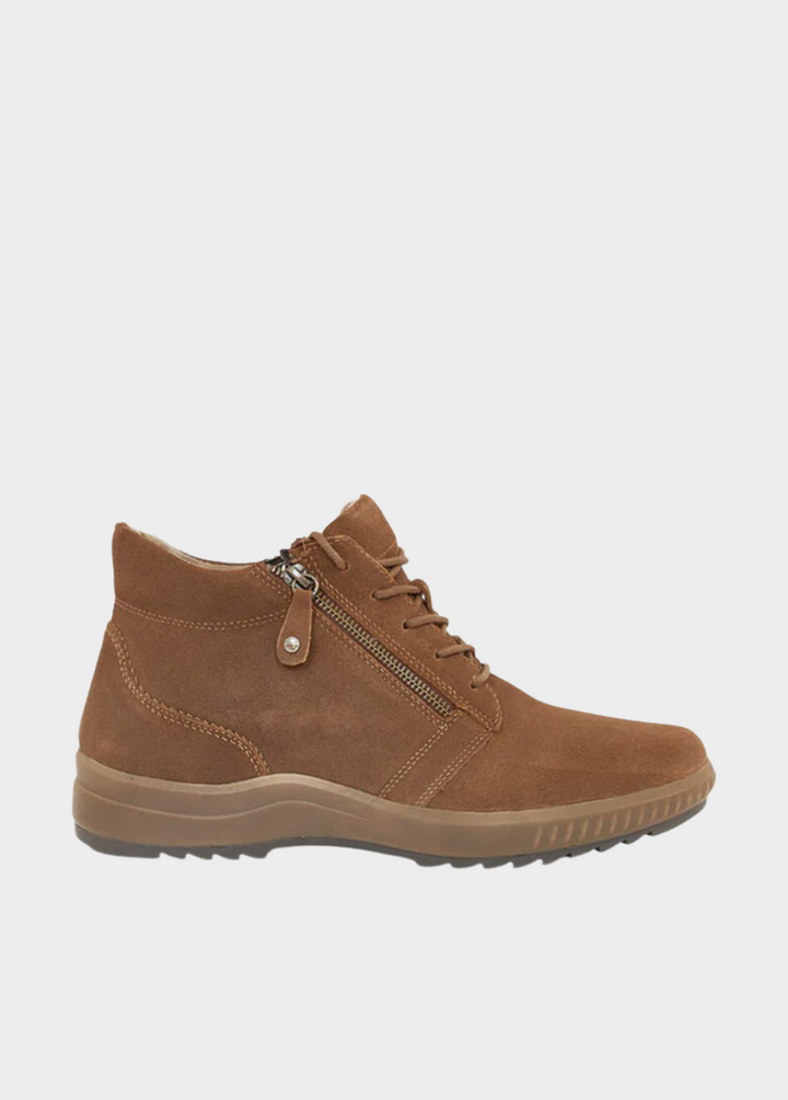 Tamaris Short Cognac Suede Ankle Booties