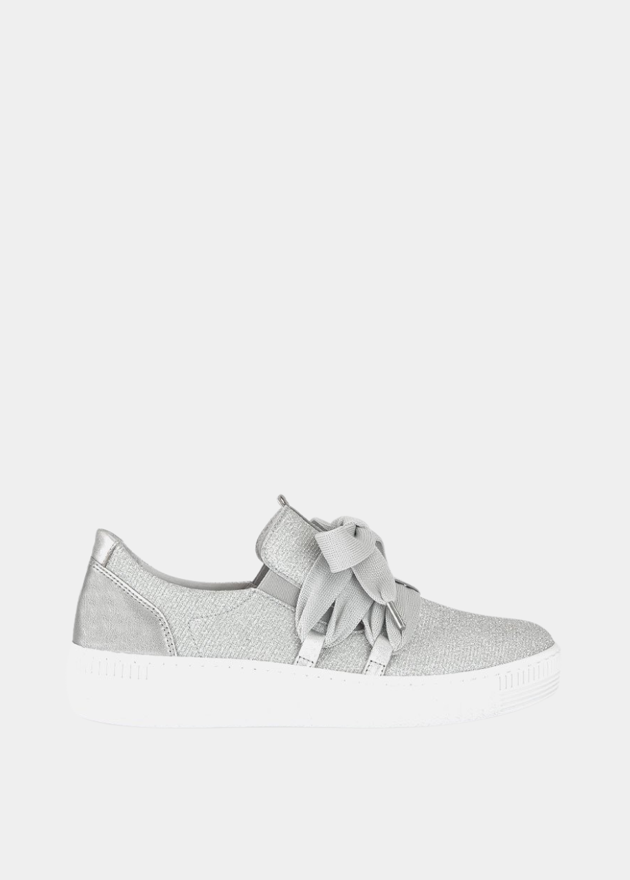 Gabor Glam Silver Slip On Trainers