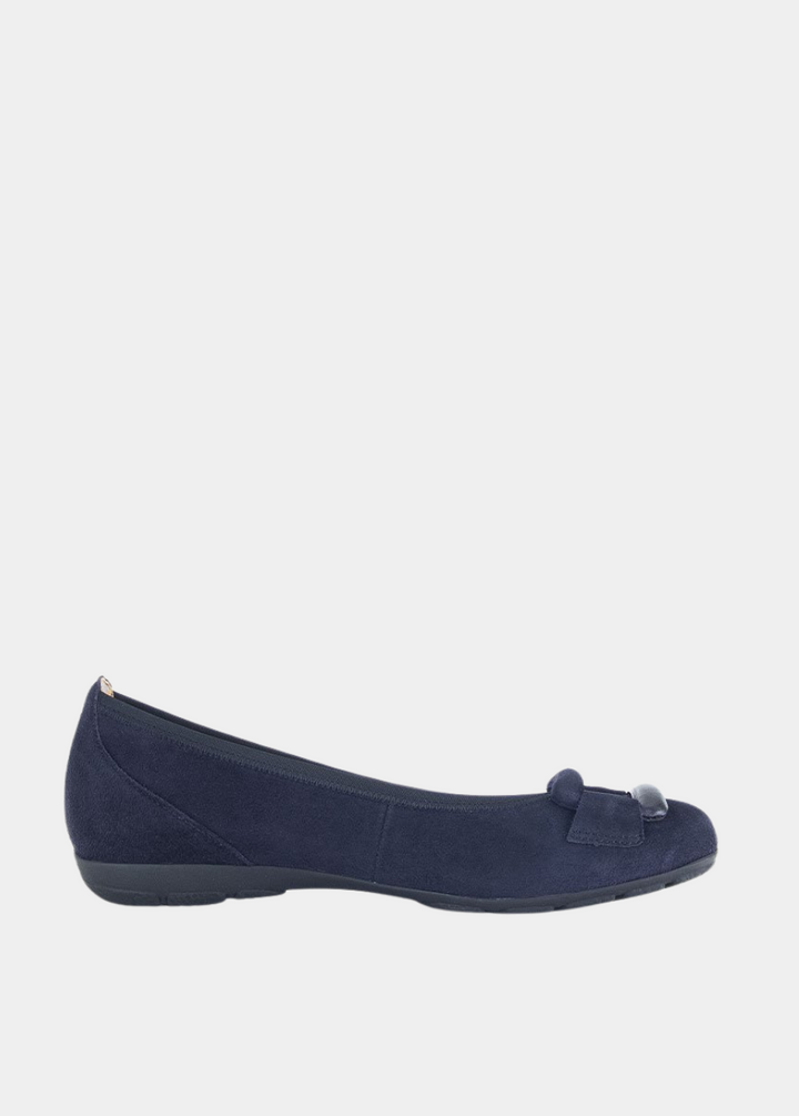 Gabor Stylish Navy Buckle Flats