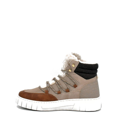 Mustang Cosy Taupe Winter Hi-Top Boots