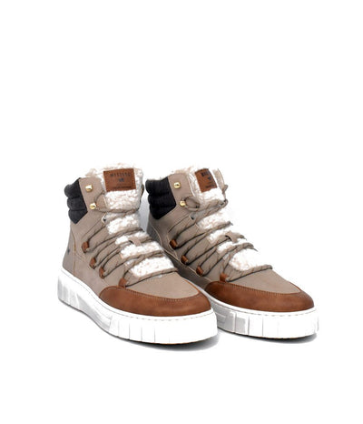 Mustang Cosy Taupe Winter Hi-Top Boots