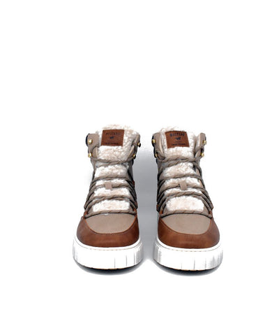 Mustang Cosy Taupe Winter Hi-Top Boots