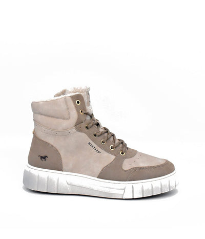 Mustang Cosy Ivory Winter Hi-Top Boots