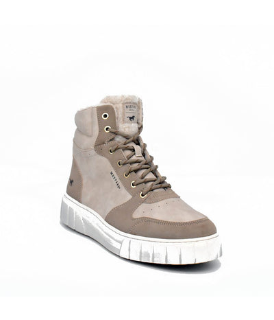 Mustang Cosy Ivory Winter Hi-Top Boots