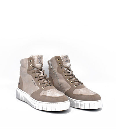 Mustang Cosy Ivory Winter Hi-Top Boots